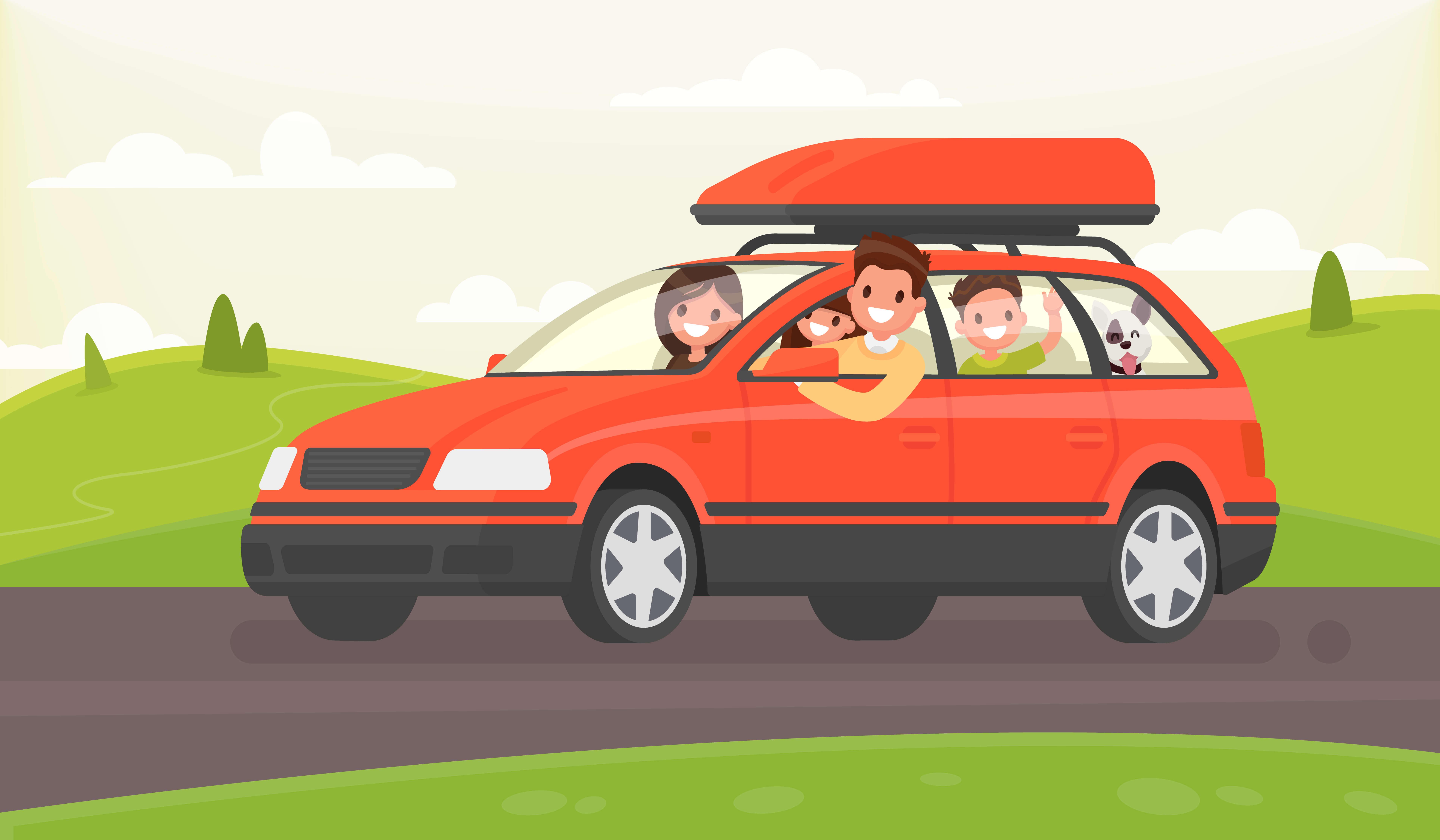 cartoon car journey images